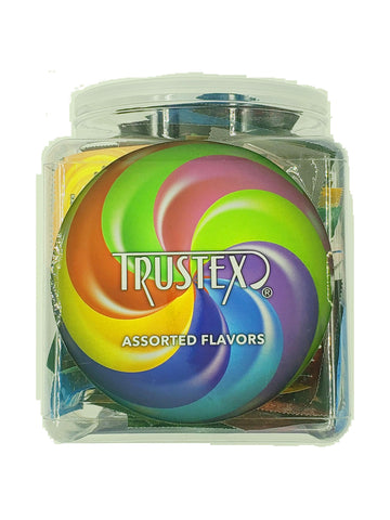 Trustex Flavored Lubricated Condoms 144 Pieces Box - Assorted Flavors Trustex Flavored Lubricated Condoms 144 Pieces Box - Assorted Flavors