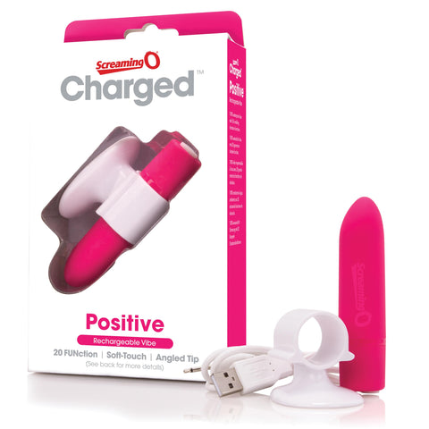 Charged Positive Rechargeable Vibe - Strawberry Charged Positive Rechargeable Vibe - Strawberry