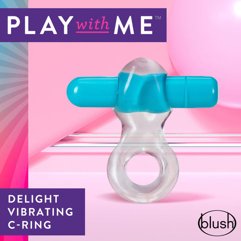Play With Me – Delight Vibrating C-Ring - Blue Play With Me – Delight Vibrating C-Ring - Blue