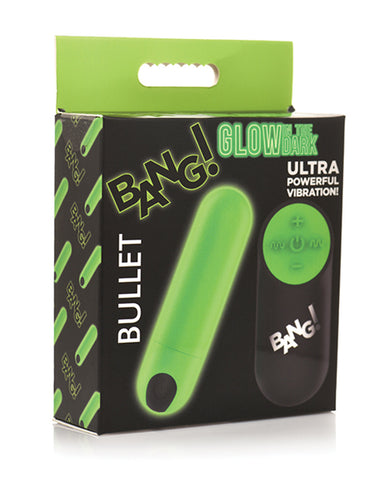 Glow in the Dark Bullet With Remote - Green Glow in the Dark Bullet With Remote - Green