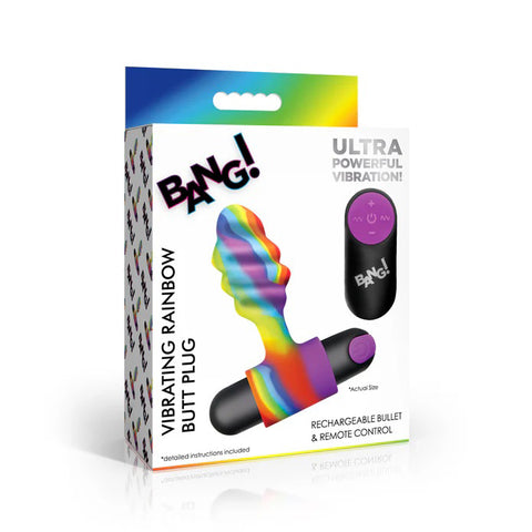 Vibrating Rainbow Butt Plug Vibrating Rainbow Butt Plug
