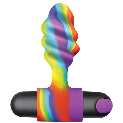 Vibrating Rainbow Butt Plug Vibrating Rainbow Butt Plug