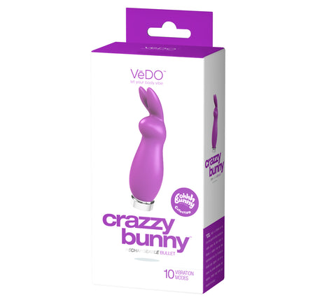 Crazzy Bunny Rechargeable Bullet - Perfectly  Purple Crazzy Bunny Rechargeable Bullet - Perfectly  Purple