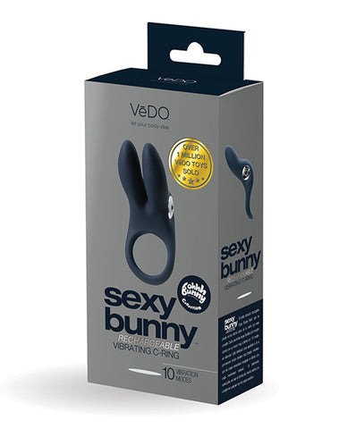 Sexy Bunny Rechargeable Ring - Black Pearl Sexy Bunny Rechargeable Ring - Black Pearl
