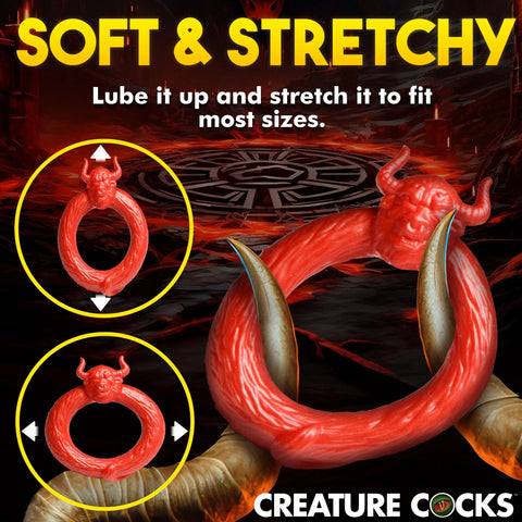 Beast Mode Silicone Cock Ring - Red Beast Mode Silicone Cock Ring - Red
