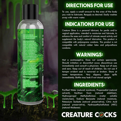 Creature Slime Water Based  Lubricant 8oz Creature Slime Water Based  Lubricant 8oz