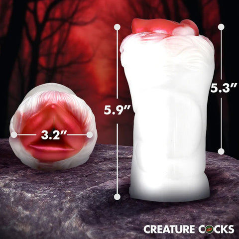 Snow She-Wolf Silicone Stroker - White Snow She-Wolf Silicone Stroker - White