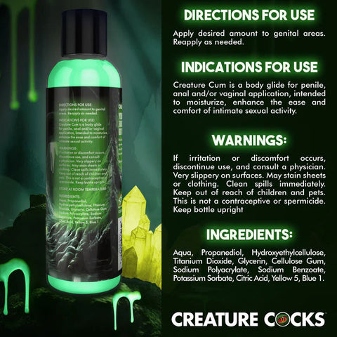 Creature Cum Green Water-Based Lubricant 8oz Creature Cum Green Water-Based Lubricant 8oz