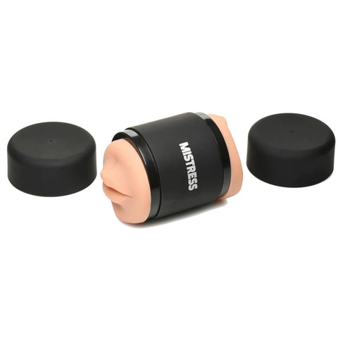 Mistress Double Shot Mouth and Pussy Stroker - Medium Mistress Double Shot Mouth and Pussy Stroker - Medium