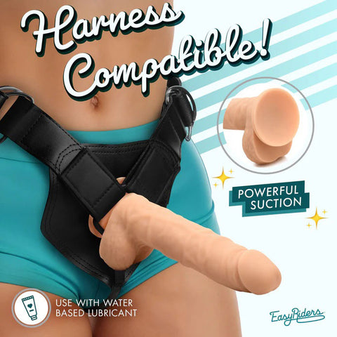 Easy Riders 7" Silicone Dildo With Balls - Light Easy Riders 7" Silicone Dildo With Balls - Light