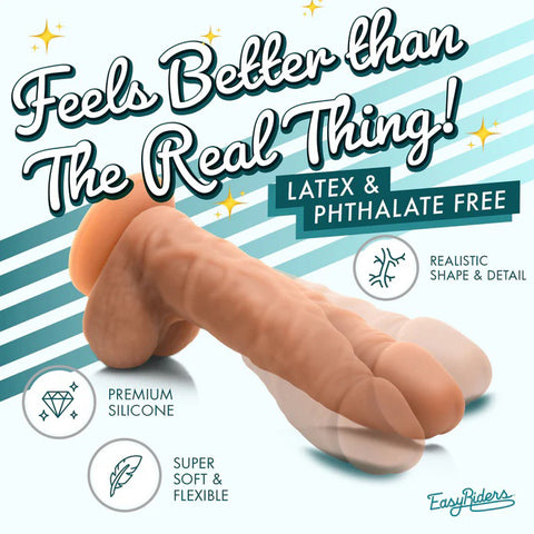 Easy Riders 7" Silicone Dildo With Balls - Medium Easy Riders 7" Silicone Dildo With Balls - Medium