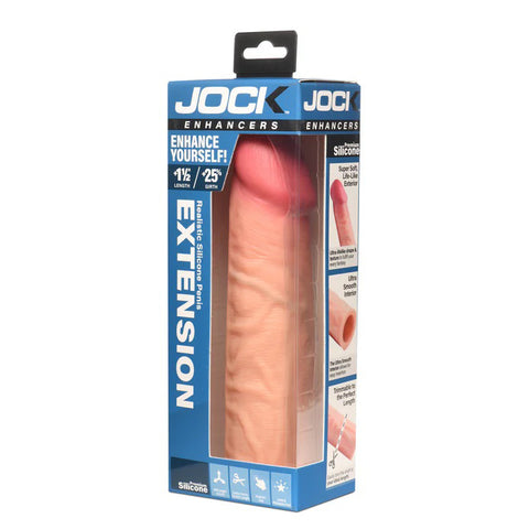 Jock 1.5" Silicone Penis Extension Sleeve - Light Jock 1.5" Silicone Penis Extension Sleeve - Light