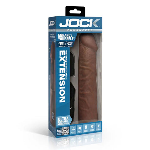 Jock Vibrating Penis Extension with Remote - Dark Jock Vibrating Penis Extension with Remote - Dark