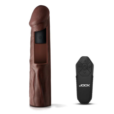 Jock Vibrating Penis Extension with Remote - Dark Jock Vibrating Penis Extension with Remote - Dark