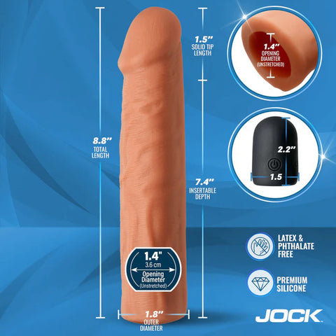 Jock Vibrating Penis Extension with Remote - Medium Jock Vibrating Penis Extension with Remote - Medium