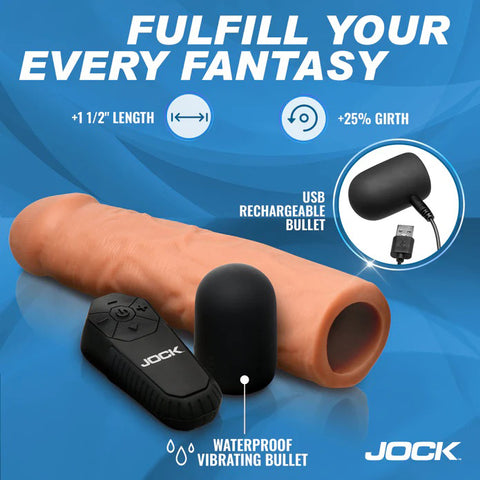 Jock Vibrating Penis Extension with Remote - Medium Jock Vibrating Penis Extension with Remote - Medium