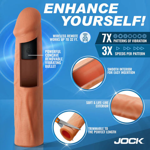 Jock Vibrating Penis Extension with Remote - Medium Jock Vibrating Penis Extension with Remote - Medium