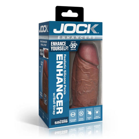Jock Silicone Penis Extension Sleeve - Dark Jock Silicone Penis Extension Sleeve - Dark