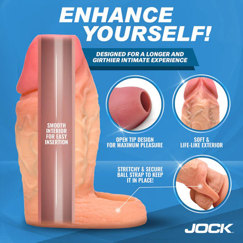 Jock Silicone Penis Extension Sleeve - Light Jock Silicone Penis Extension Sleeve - Light