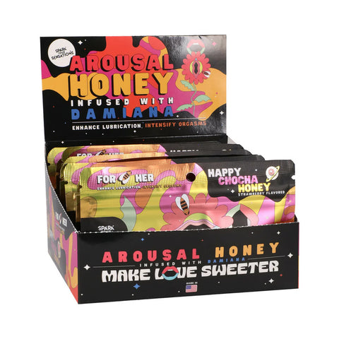 Happy Chocha Hers - Honey - Arousal Honey 12 Pack Display (15g Per Pack) Happy Chocha Hers - Honey - Arousal Honey 12 Pack Display (15g Per Pack)