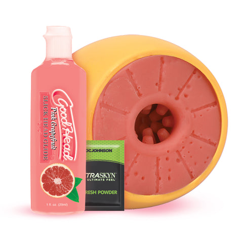 Goodhead - Grapefruit Blowjob Set - Yellow/pink Goodhead - Grapefruit Blowjob Set - Yellow/pink