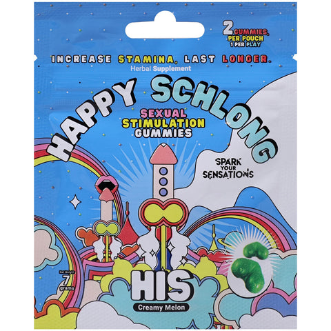 Happy Schlong (His) - Sexual Stimulation Gummies - 12 Pk/2 Pcs Per Pouch - Display Happy Schlong (His) - Sexual Stimulation Gummies - 12 Pk/2 Pcs Per Pouch - Display