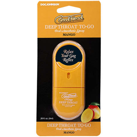 Goodhead Deep Throat Spray to Go Mango .30fl Oz Goodhead Deep Throat Spray to Go Mango .30fl Oz
