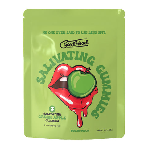 Goodhead - Salivating Gummies 24 Pk Display (3 Pcs Per Pouch) - Green Apple Goodhead - Salivating Gummies 24 Pk Display (3 Pcs Per Pouch) - Green Apple