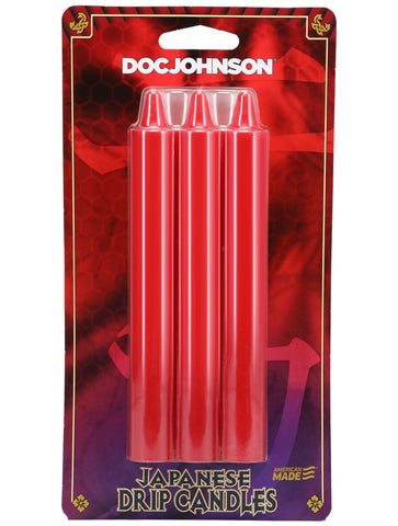 Japanese Drip Candles - 3 Pack - Red Japanese Drip Candles - 3 Pack - Red