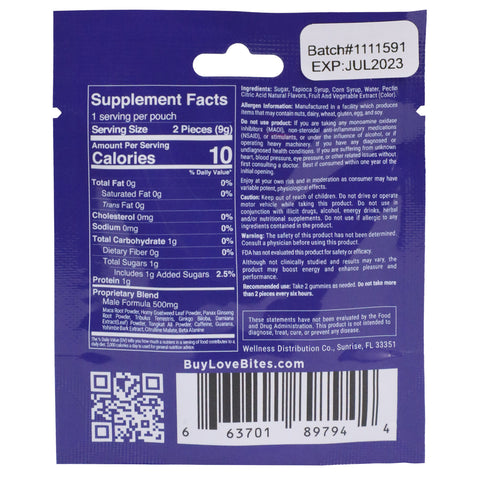 Love Bites - Male Enhancement Gummies - 12 Pack Love Bites - Male Enhancement Gummies - 12 Pack