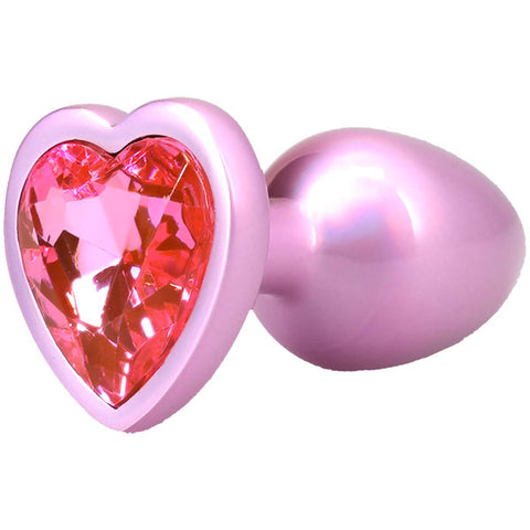 Booty Bling Metal Heart Plug - Small - Pink Booty Bling Metal Heart Plug - Small - Pink