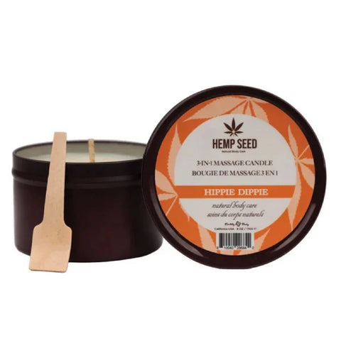 Hemp Seed 3-in-1 Massage Candle - Hippie Dippie 6oz Hemp Seed 3-in-1 Massage Candle - Hippie Dippie 6oz