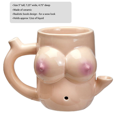 Boob Mug - Novelty Pipe Boob Mug - Novelty Pipe