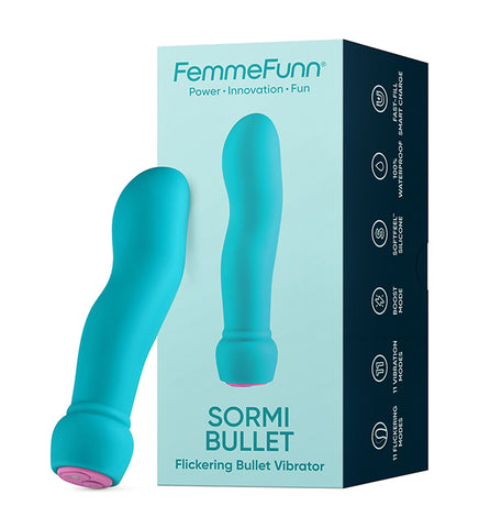 Sormi Bullet Flickering Bullet Vibrator -Turquoise Sormi Bullet Flickering Bullet Vibrator -Turquoise