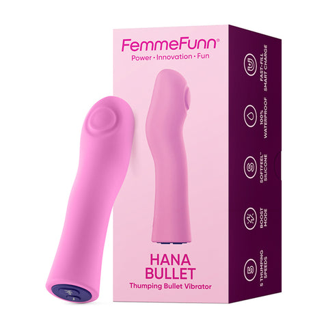 Hana Bullet Thumping Vibrator - Pink Hana Bullet Thumping Vibrator - Pink
