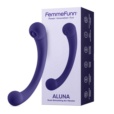 Aluna Dual Stimulating Arc Vibrator - Dark Purple Aluna Dual Stimulating Arc Vibrator - Dark Purple