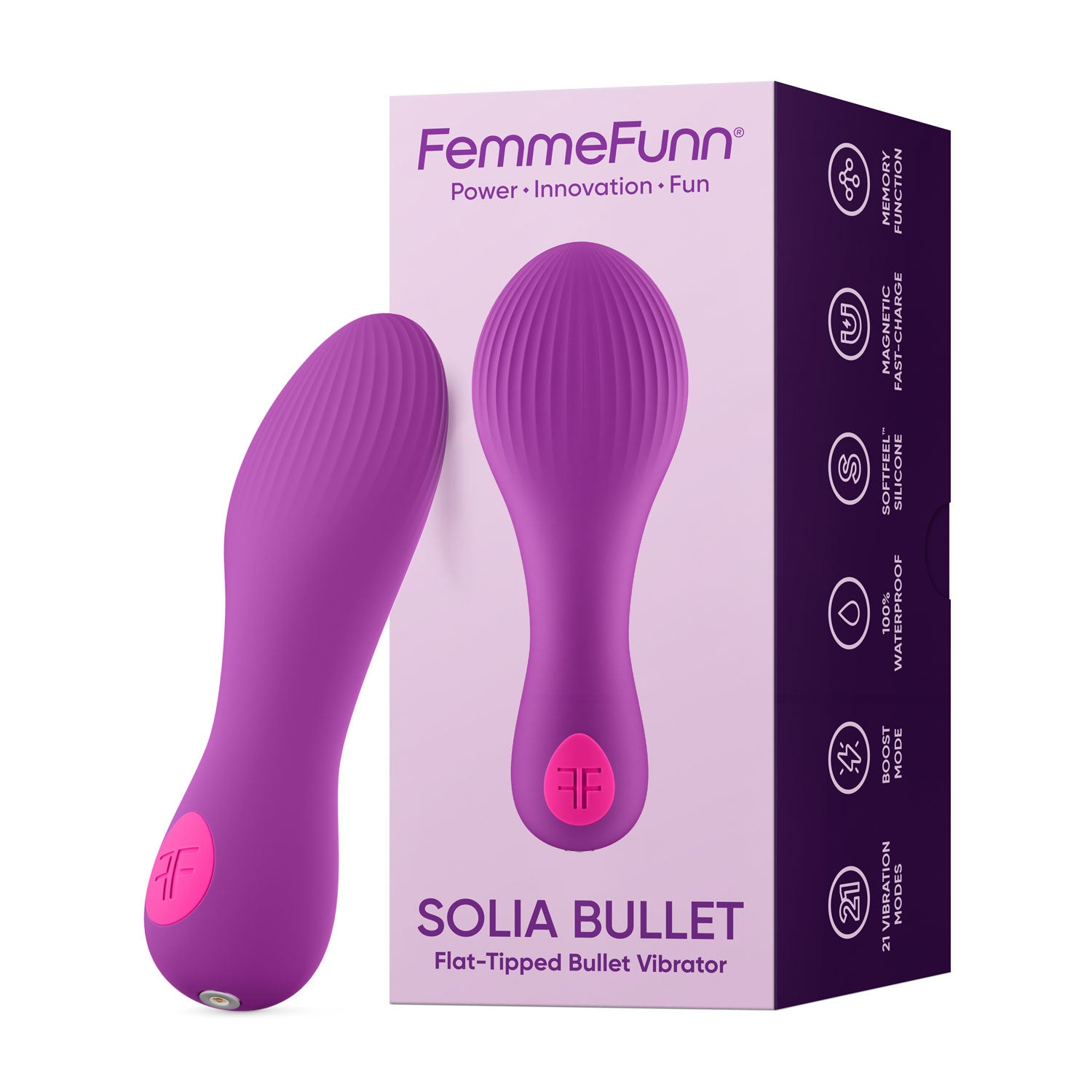 Solia Bullet Flat Tipped Vibrator - Purple Libido Lifted Solia Bullet Flat Tipped Vibrator - Purple Libido Lifted