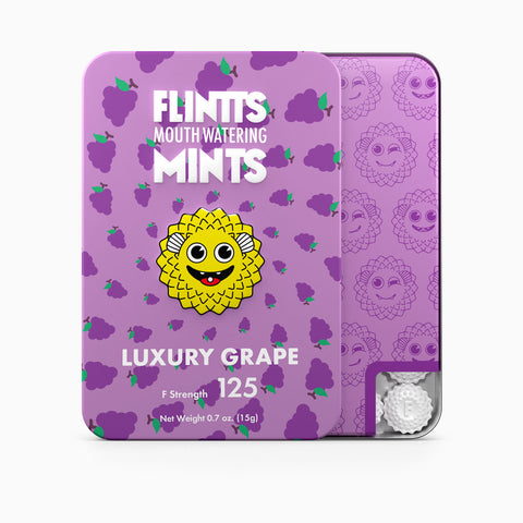 Flintts Mouth Watering Mints Luxury Grape -  F-Strength 125 Flintts Mouth Watering Mints Luxury Grape -  F-Strength 125