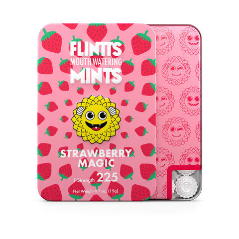 Flintts Mouth Watering Mints Strawberry Magic  -  F-Strength 225 Flintts Mouth Watering Mints Strawberry Magic  -  F-Strength 225
