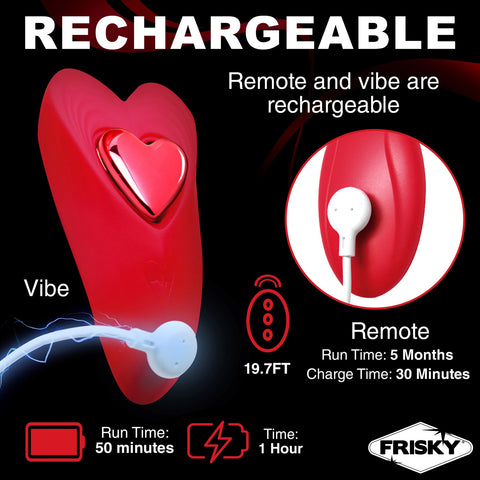 Love Connection Silicone Panty Vibe With Remote Control - Red Love Connection Silicone Panty Vibe With Remote Control - Red