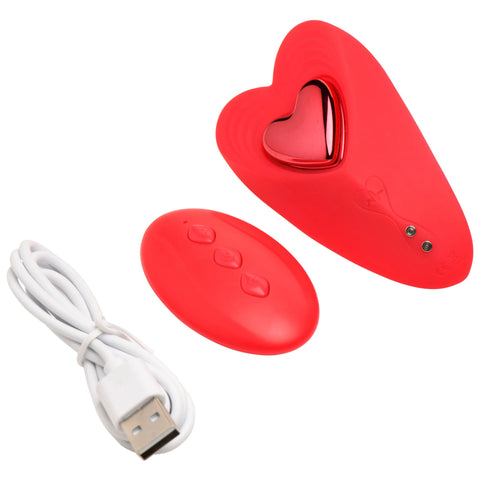 Love Connection Silicone Panty Vibe With Remote Control - Red Love Connection Silicone Panty Vibe With Remote Control - Red