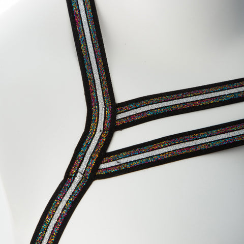 Gender Fluid Silver Lining Harness - Large/xxlarge - Multi-Color Gender Fluid Silver Lining Harness - Large/xxlarge - Multi-Color