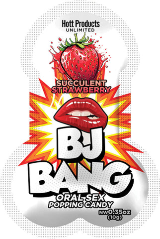 Bj Bang - Oral Sex Popping Candy - Strawberry 10gm Bj Bang - Oral Sex Popping Candy - Strawberry 10gm