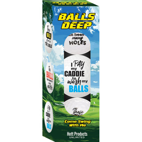 Balls Deep Funny Slogan Golf Balls Assorted Slogan 3pk Balls Deep Funny Slogan Golf Balls Assorted Slogan 3pk