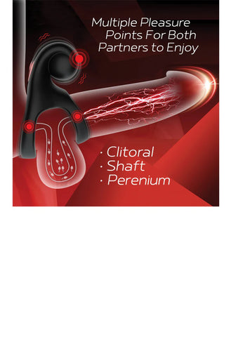 Red Dot Vibrating Cock Ring V2 With Remote - Black/red Red Dot Vibrating Cock Ring V2 With Remote - Black/red