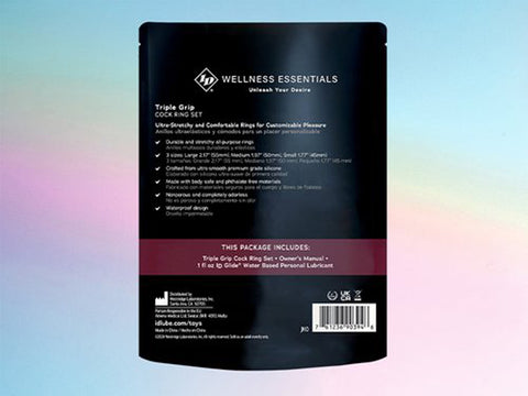 Tripple Grip Cock Ring Set - Blue Tripple Grip Cock Ring Set - Blue