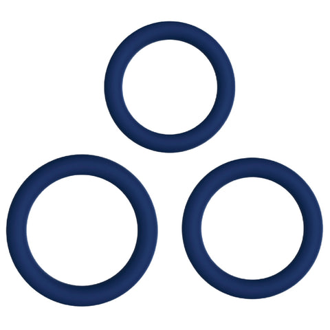 Tripple Grip Cock Ring Set - Blue Tripple Grip Cock Ring Set - Blue