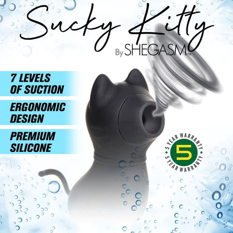 Sucky Kitty 7x Clitoral Stimulator - Black Sucky Kitty 7x Clitoral Stimulator - Black