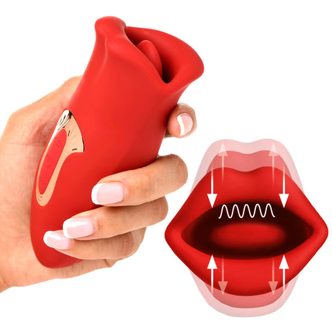 Lickgasm Kiss and Tell Mini Kissing and Vibrating  Clitoral Stimulator - Red Lickgasm Kiss and Tell Mini Kissing and Vibrating  Clitoral Stimulator - Red