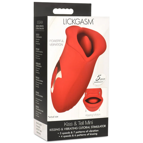 Lickgasm Kiss and Tell Mini Kissing and Vibrating  Clitoral Stimulator - Red Lickgasm Kiss and Tell Mini Kissing and Vibrating  Clitoral Stimulator - Red